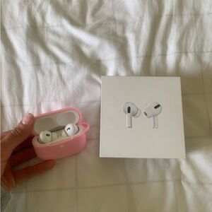 Apple AirPods Pro with Soft Pink Case